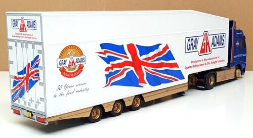 Eligor 1/43 Scale 113528 Volvo FH Fridge Truck & Trailer (Gray Adams) Blue/White - Picture 2 of 6
