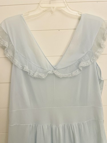 Vintage 50’s Luxite Boudoir Nightgown Size 34 Blue Ribbon EUC - Picture 4 of 5