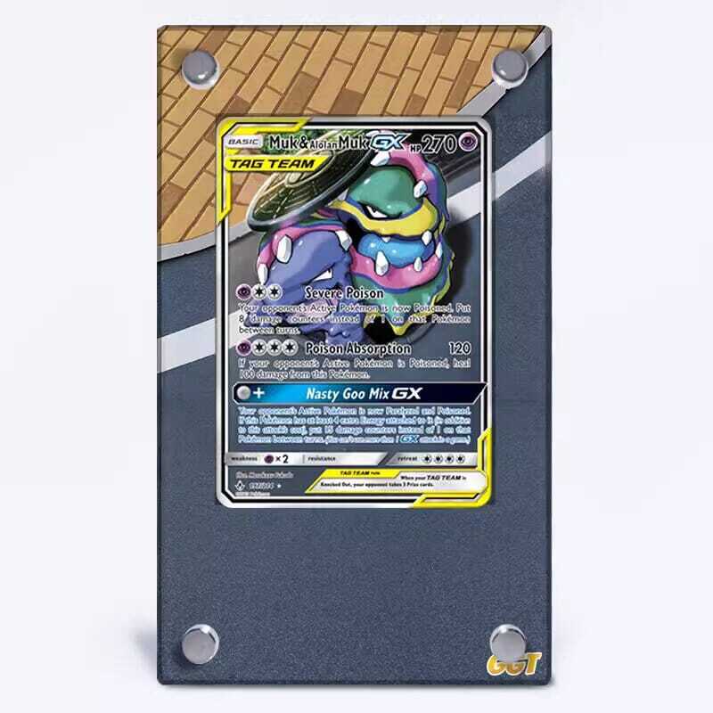 Muk & Alolan Muk GX 197/214 Pokmon Extended Artwork Protective Card Case |  eBay