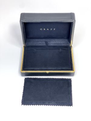 GRAFF Authentic Large Necklace case Black Leather Jewelry