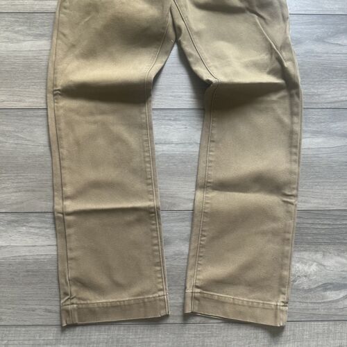 Seltene Y2K Levi's hergestellt und gefertigt Cinch Schnalle Rückenhose khakifarbene Hose 33x32 - Bild 13 von 23