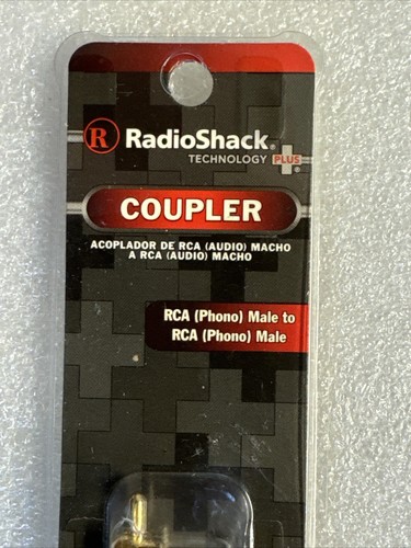 Radio Shack RCA Male to RCA Male Coupler, Gold Plated, 274-0863. Brand New!!! - Picture 2 of 4