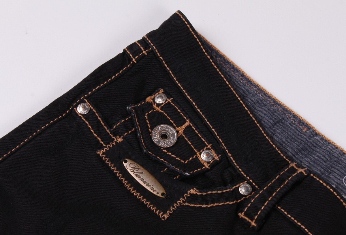 Women's Vintage Blumarine Distressed Straight Black Pants