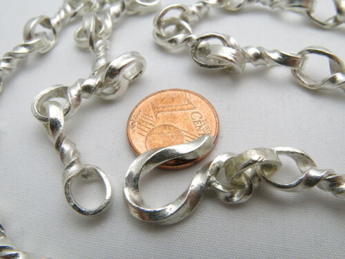 HOOP DESIGN - KNOT CHAIN HANDMADE ANTIQUE STYLE - 999 FINE SILVER - Picture 6 of 6