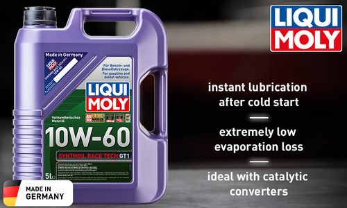 ★ 10 liters Liqui Moly 10W-60 Synthoil Race Tech GT1 Synthetic Engine Oil LM2024 - Bild 2 von 4