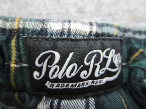 Polo Ralph Lauren Pants Mens Large Green Plaid Lightweight Sleep Wear Casual - Picture 7 of 11