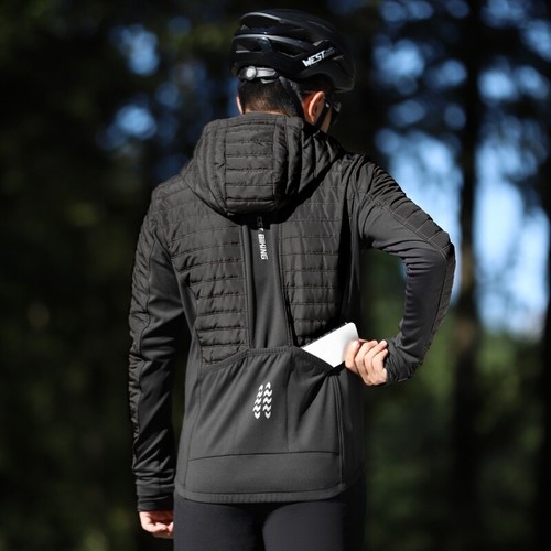 WEST BIKING Cycling Jacket Soft Winter Thermal Windproof Long Sleeve Bike Coat - Picture 13 of 22