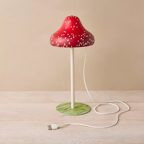 John Derian Target 2024 Mushroom Table Lamp Red Brand New In Hand Free Shipping - Picture 3 of 4