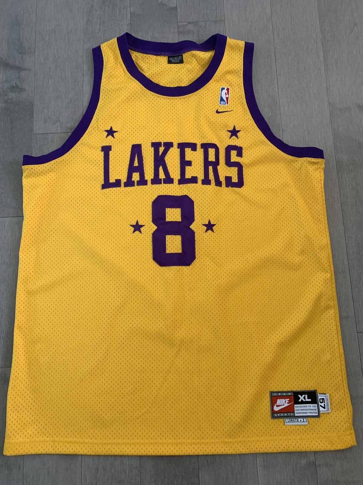 Kobe Bryant #8 Los Angeles Lakers Nike Black '57 Jersey Youth LARGE