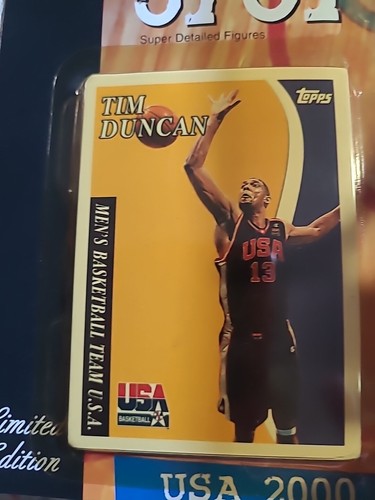 Tim Duncan USA 2000 NBA Super Stars Mattel Action Figure New NM-MINT New In PK - Picture 3 of 9