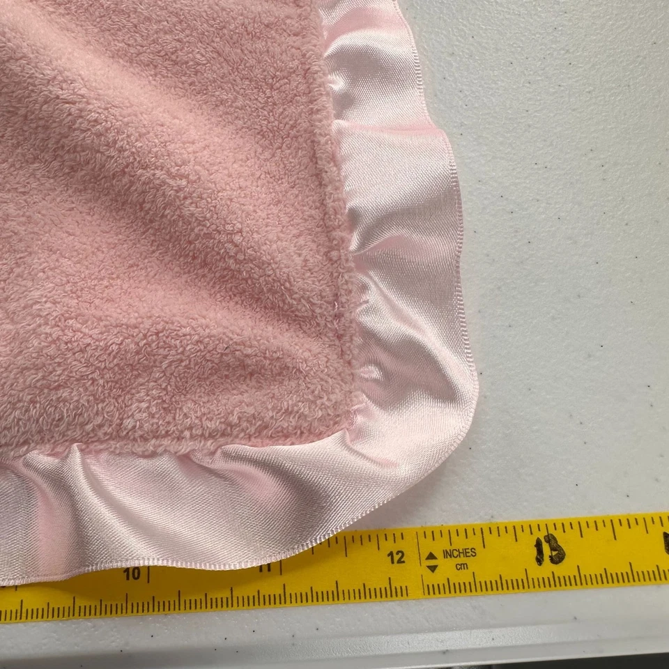 Kids Preferred Pink Baby Security Blanket Satin Trim Plush Doll Head Lovey Girl - Image 2 of 4