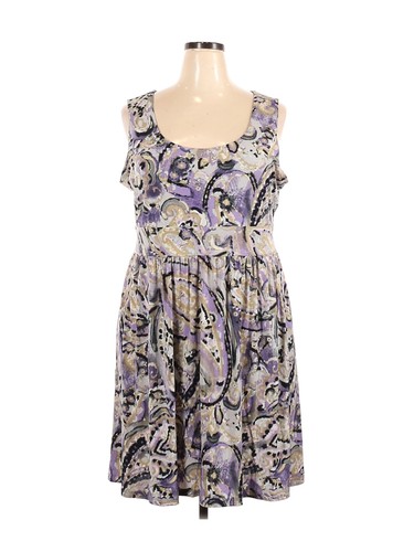 MICHAEL Michael Kors Women Purple Casual Dress 2X
