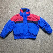 Boys 4/5 Columbia Bugaboo Fleece Interchange Coat Red Black & Blue