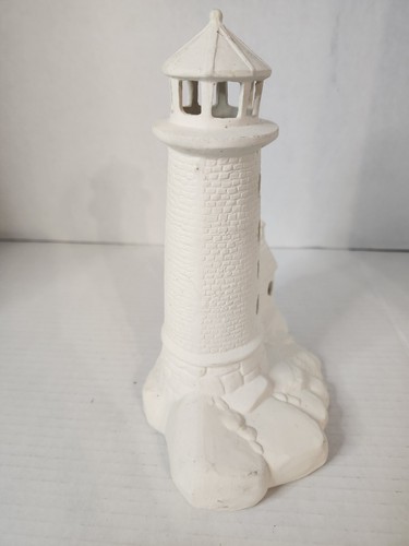 Ceramic Bisque Lighthouse 8" Tall Ready To Paint - Picture 4 of 6