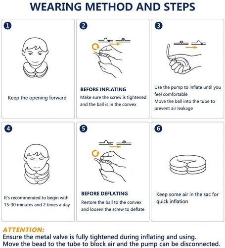 Air Inflatable Neck Pillow Cervical Head Traction Pain Relief Therapy Device US - Picture 9 of 30