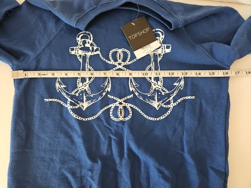 Topshop Size 6 Blue Anchor Nautical Sweatshirt Jumper NEW BNWT - Picture 5 of 12