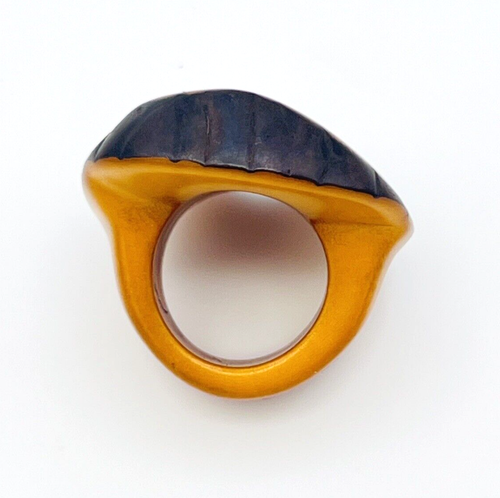 Handcrafted Artisan Chunky Tagua Nut BOHO Ring Size 6.5 - Picture 7 of 10