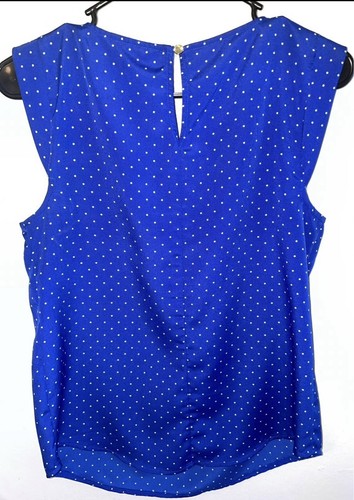 Candies Royal Blue Polka Dot Blouse (size M) - Picture 4 of 5