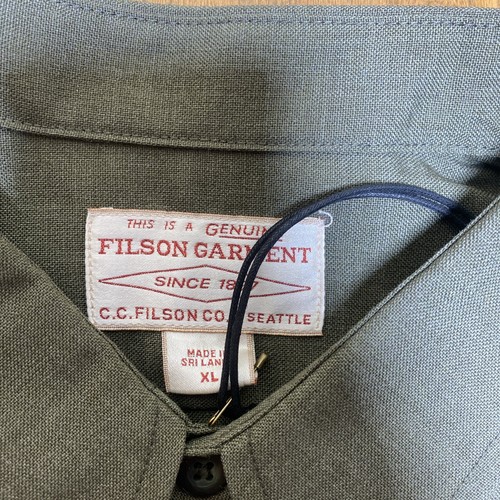 Filson Worsted Wool Guide Shirt Mens XL Forestry Green Heathered MSRP $225 - Picture 7 of 13