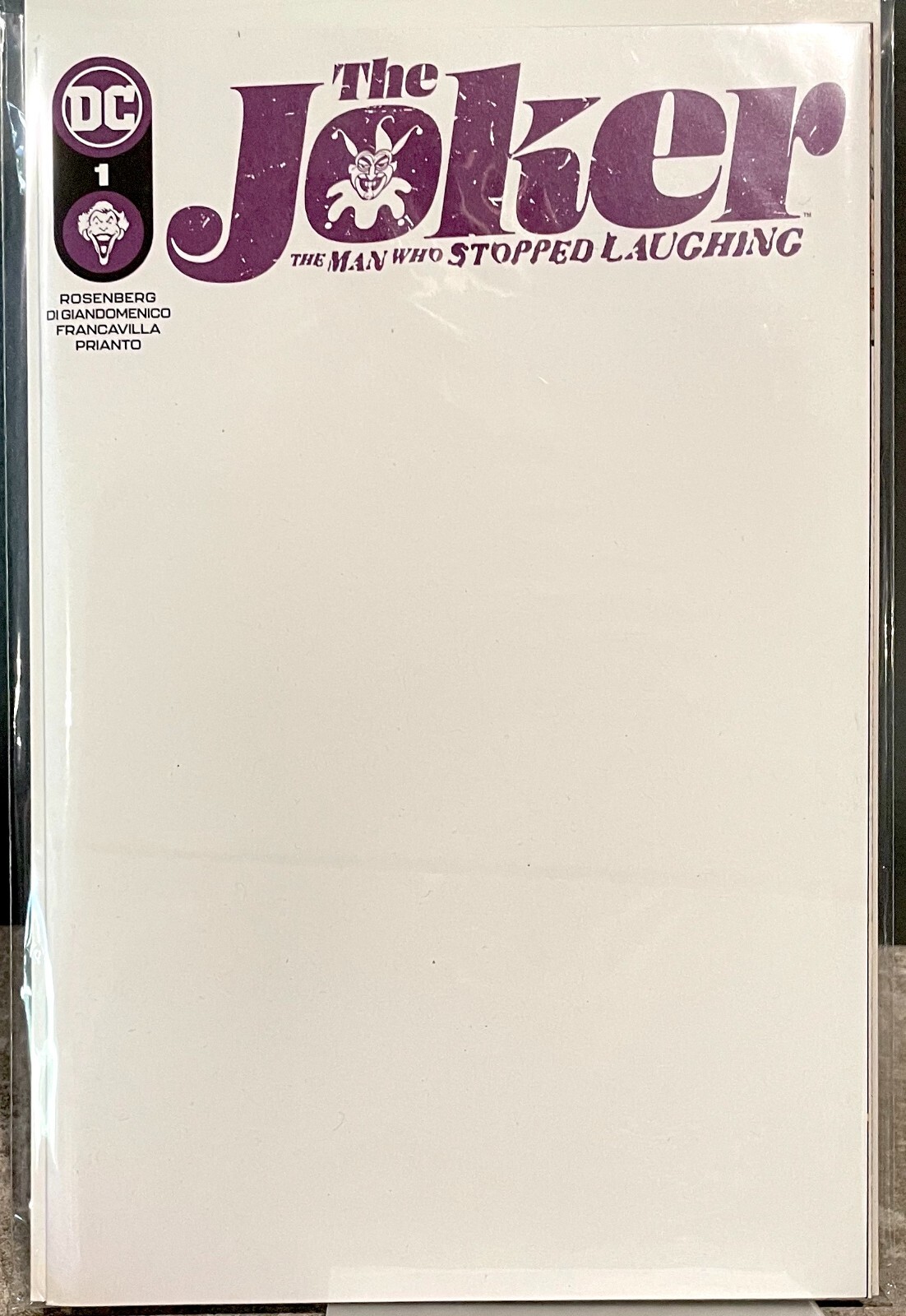 The Joker: The Man Who Stopped Laughing #1 (DC Comics, 2022) Sketch Edition