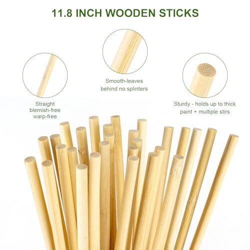 30 Stück 1/4 x 12 Zoll Dübel Stäbe Holzstäbe für Handwerk abgestufte Kuchen Projekte - Bild 5 von 6