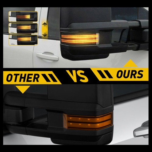 2X LED Side Turn Mirror Signal Light For Lamps 2014-18 Chevrolet Silverado 1500 - Picture 7 of 13