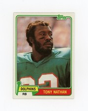 TONY NATHAN 1981 Topps Rc #506 Miami Dolphins JM