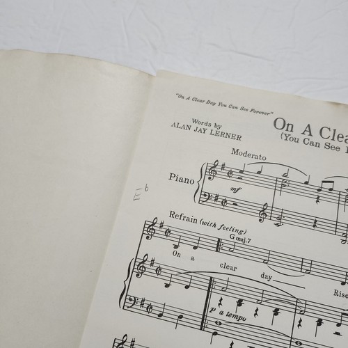 On A Clear Day You Can See Forever 1966 Sheet Music Vintage - Picture 4 of 6
