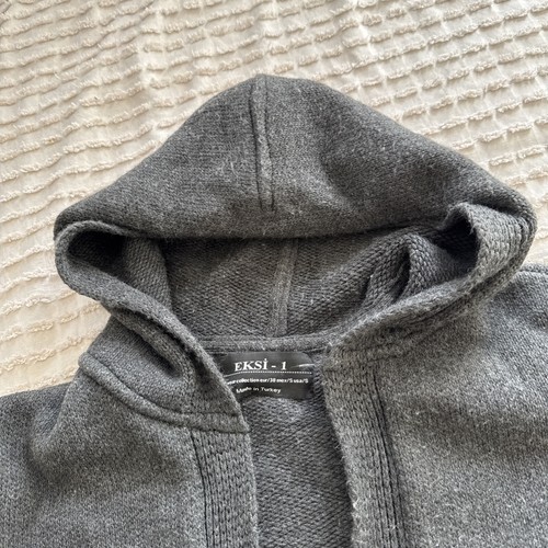 EKSI-1 Herren Mantel Jacke grau Pullover Cardigan Small - Bild 5 von 8
