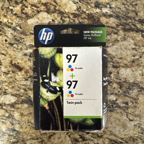 HP 97 Tri-Color Twin Pack Ink 2- Cartridges Genuine OEM EXP NOV 2011 New Sealed - Picture 1 of 2