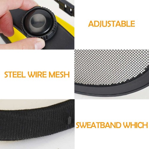 Farm Garden Mowing Protection Mesh Face Shield Protective Mask Safety Helmet 11" - Picture 12 of 15
