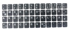 DEUTSCHE Tastatur aufkleber - schwarz MATT 48 Tasten - für Medion Akoya E5218