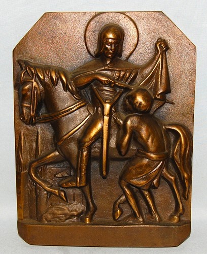 XL Relief, Sankt Martin, Heiliger, Bronze, Bronzerelief, sakrale Kunst, Religion