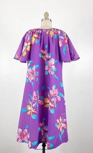 1960s Hawaiian Dress - 1960s Dress - Hawaiian Muumuu - Large - Extra Large - Picture 6 of 8