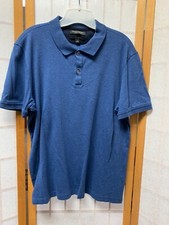 Banana Republic Luxury Touch Polo Shirt Men's Large Light Blue 100 Cotton