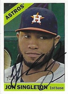 Autographed-2015-Topps-Heritage-312-Jon-Singleton-Houston-Astros-Tough-Sig