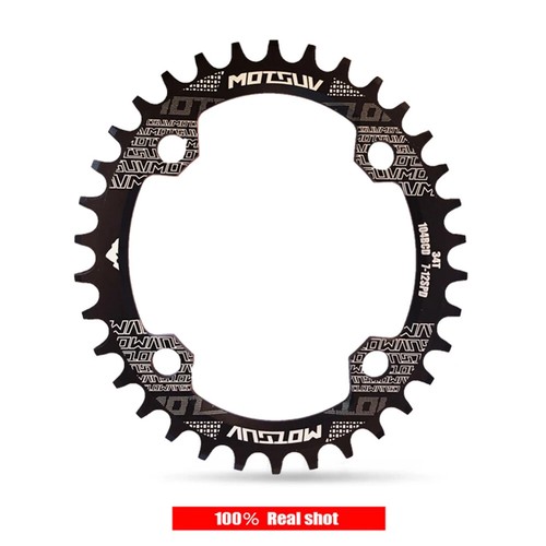 MTB Bicycle 104BCD Round Narrow Wide Chainring 32T 34T 36T 38T Tooth - Picture 13 of 36