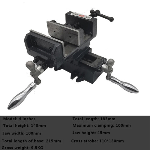 Two-Way Moving Vise 4 Inch Heavy Duty Cross Vise Drilling And Milling Machine - Picture 3 of 5