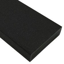 BuyPlastic Tangent Poly Lumber - Black, 1x4 (0.75" x 3.5"), 72" L