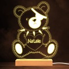 Spooky Gothic Dead Teddy Bear Toy Warm White Lamp Personalised Gift Night Light