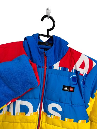 adidas Lego HM2229 Youth Boys puffer hoodie coat jacket multicolor size XL - Picture 4 of 11
