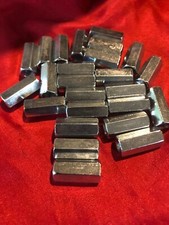 Qty 25 Hex Rod Coupling Nuts 1/4-20 x 7/8 Threaded Rod Connectors Zinc Coupler