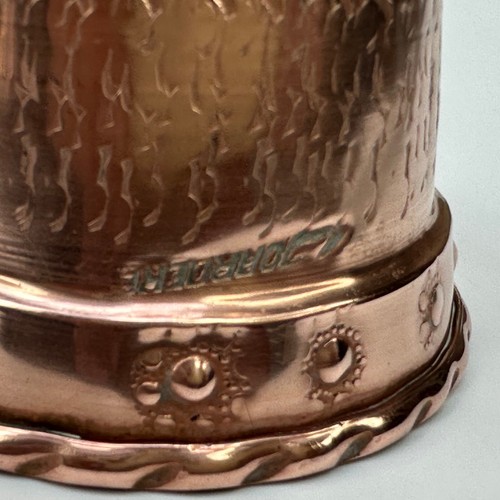 Vintage French Embossed Pattern Copper Tiny Plant Pot Ornament Engraved Goardere - Picture 14 of 20