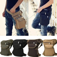Men Outdoor Canvas Tactical MotorcycleRiding Fanny Pack Waist Thigh Drop Bag SP