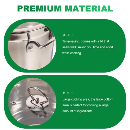 Practical Soup Pot Stock Pot Stainless Stainless Steel Pot Cooking Home - Bild 11 von 12