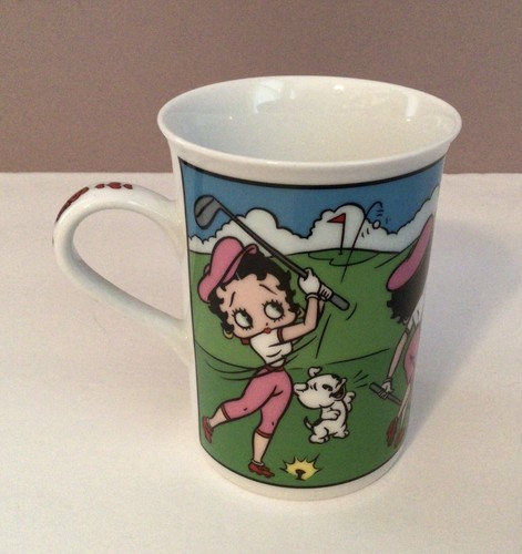 Betty Boop Coffee Cup Mug “Betty On The Links” Golf Danbury Mint 2012 Porcelain - Picture 6 of 12