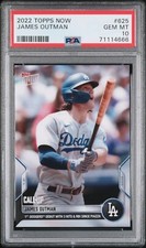 2022 MLB Topps NOW #625 James Outman RC Callup PSA 10 LOW POP