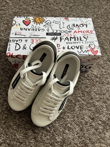 Tenis para hombre Dolce&Gabbana de cuero blanco talla 8,5/EU42,5 - Imagen 2 de 13