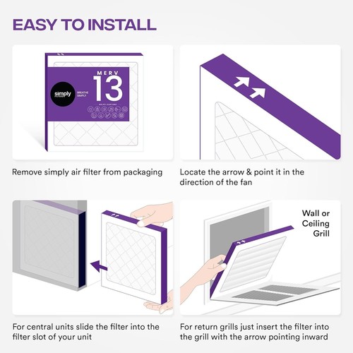 Simply Filters 18x28x1 MERV 13, MPR 1500, AC Furnace HVAC Air Filter - Bild 5 von 56