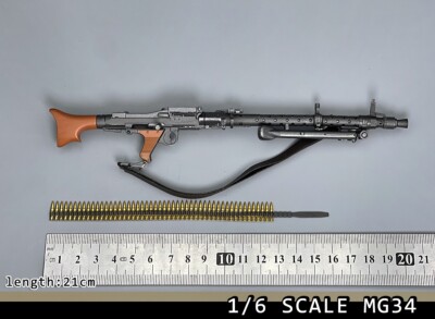MG34 マシンガンセット 12 インチアクションフィギュアアクセサリー 1/6 Scale WWII MG34 Weapons Model Accessories for 12